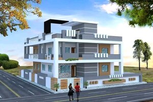 3 BHK Independent House – Exterior View View at Mudichur - for Sale