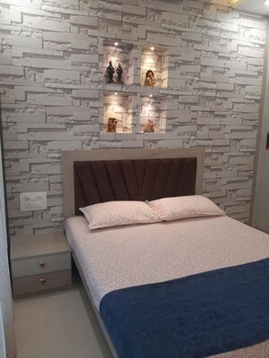 Bathroom in 2 BHK Apartment at Shree Samruddhi Aishwarya Heights, Mulund East – for Rent