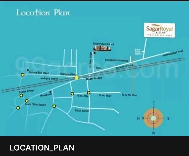 Map Location, sagar-royal-villas 3 Bedroom 1200 Sq.Ft. Apartment In Baghmugalia Bhopal 10633937