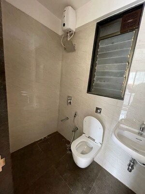 Bathroom in 2 BHK Apartment at Chandak 34 Park Estate, Goregaon West – for Rent