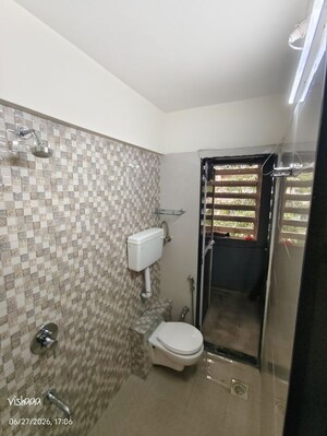 Bathroom in 1 BHK Apartment at Goodwill Olive Residency, Owale – for Rent