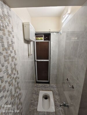 Bathroom in 1 BHK Apartment at Goodwill Olive Residency, Owale – for Rent