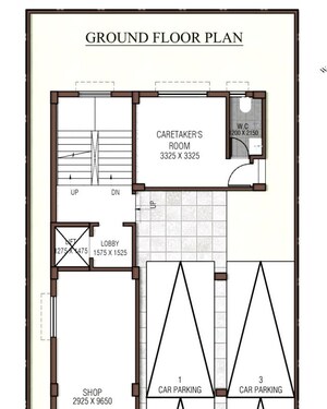 Floor Plan in 3 BHK Builder Floor at New Town – for Sale