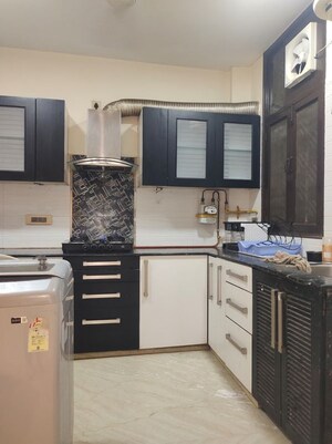 Kitchen in 2 BHK Builder Floor at Greater Kailash I – for Rent