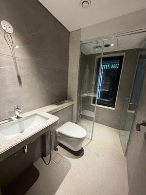 Bathroom in 3 BHK Apartment at Rustomjee Ashiana, Juhu – for Rent
