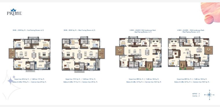 Floor Plan, rajapushpa-pristinia 4 Bedroom 4595 Sq.Ft. Apartment In Kokapet Hyderabad 10634697