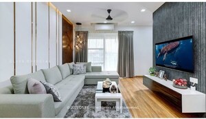 Living Room in 3 BHK Apartment at Rajapushpa Pristinia, Kokapet – for Sale