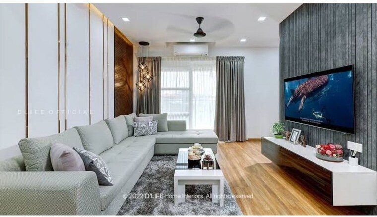 Living Room, rajapushpa-pristinia 3 Bedroom 3000 Sq.Ft. Apartment In Kokapet Hyderabad 10634699