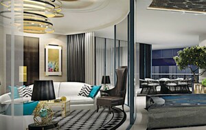 Living Room in 2 BHK Apartment at Omkar Veda Exclusive, Parel – for Sale
