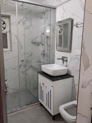 Bathroom in 3 BHK Apartment at Sector 23 Dwarka – for Rent