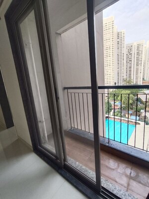 Balcony in 1 BHK Apartment at Runwal Eirene, Balkum Pada – for Rent