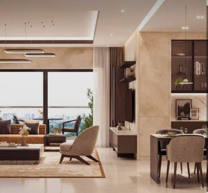 Living Room in 3 BHK Apartment at Shalimar One World Whispering Woods, Gomti Nagar – for Sale