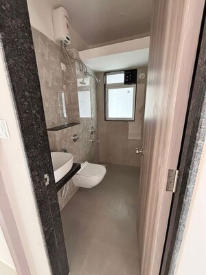 Bathroom in 1 BHK Apartment at Ashar Axis, Majiwada – for Rent