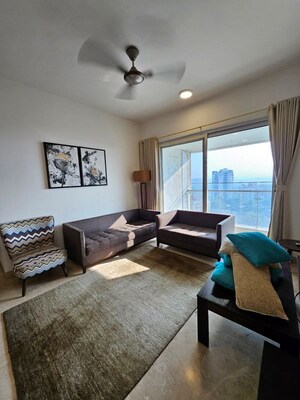 Living Room in 2 BHK Apartment at DB Woods, Goregaon East – for Rent