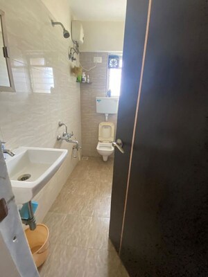 Bathroom in 3 BHK Apartment at Godrej Emerald, Ghodbunder Road – for Rent