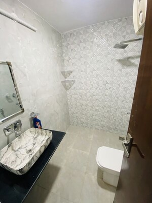 Bathroom in 3 BHK Apartment at Sector 6 Dwarka – for Rent