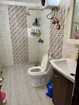 Bathroom in 3.5 BHK Apartment at Godrej Woods, Sector 43 – for Rent