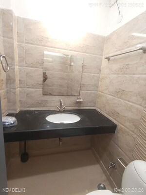Bathroom in 2 BHK Builder Floor at Malviya Nagar – for Rent
