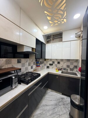 Kitchen in 2 BHK Builder Floor at Malviya Nagar – for Rent