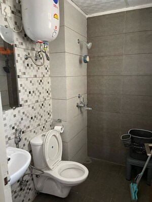 Bathroom in 2 BHK Apartment at Highland Park Chandigarh, Bhabat – for Rent