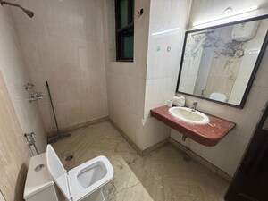 Bathroom in 3 BHK Builder Floor at Auram Floor, South City 2 – for Rent