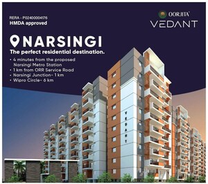 2 BHK Apartment For Sale in Oorjita Vedant, Narsingi