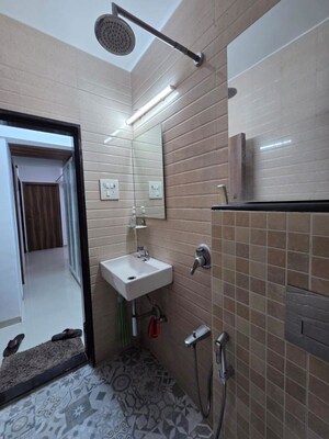 Bathroom in 3 BHK Apartment at Roop Darshan Apartments, Andheri West – for Rent