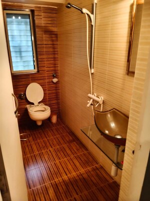 Bathroom in 2 BHK Apartment at Atlas Skywalker CHS, Andheri West – for Rent