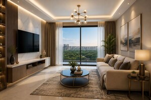 Living Room in 2 BHK Apartment at Trifecta Veranza, Kommasandra – for Sale