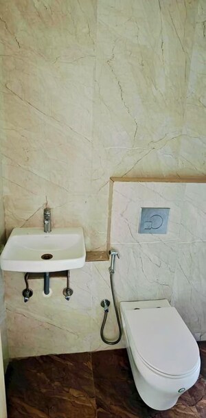 Bathroom in 2 BHK Apartment at Ruparel Sky Green, Kandivali West – for Rent