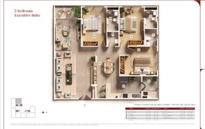 Floor Plan in 3 BHK Apartment at Dada The Bellagio, Koradi rd – for Sale