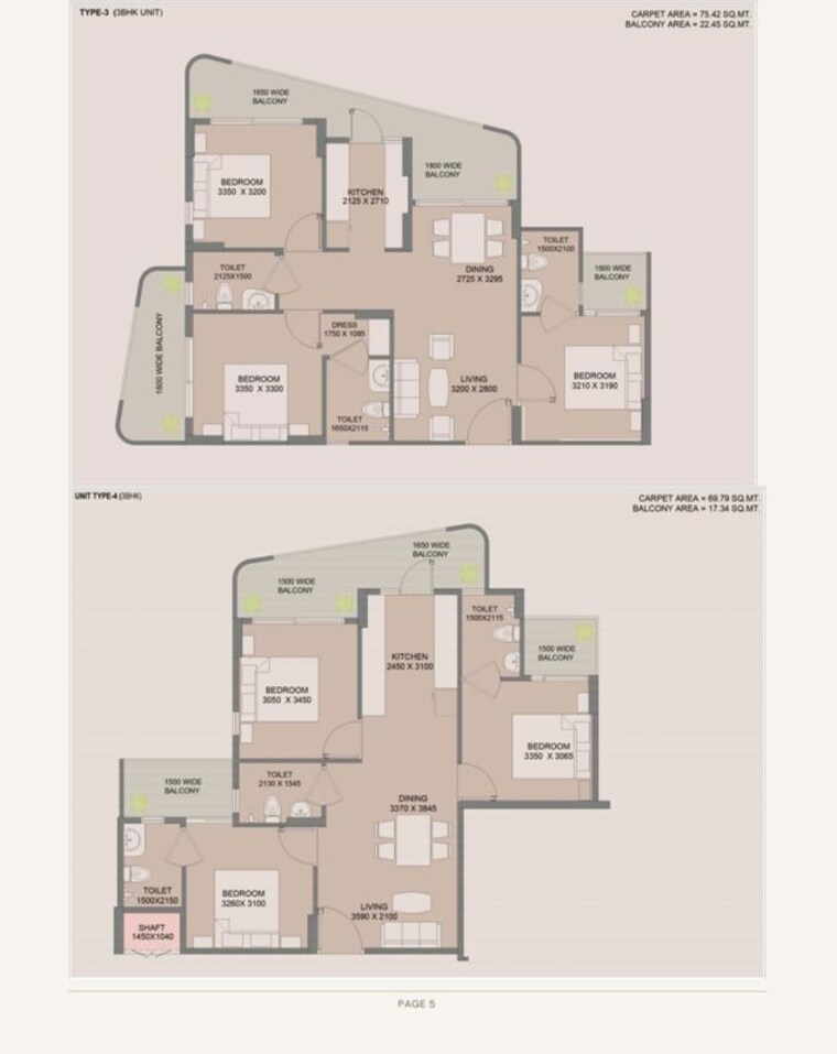 Floor Plan, wal-serenia-92 3 Bedroom 1350 Sq.Ft. Apartment In Sector 92 Gurgaon 10636901