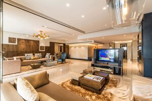 Living Room in 4 BHK Apartment at Sunteck Signature Island, Bandra Kurla Complex – for Rent