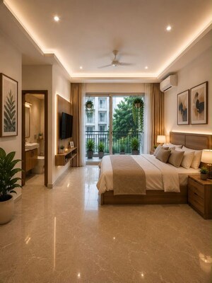 Living Room in 1 RK Builder Floor at Sector 51 – for Rent
