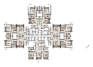 Floor Plan in 3.5 BHK Apartment at Hebbal – for Sale