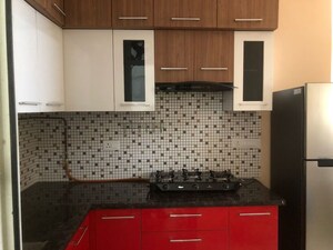Kitchen in 3 BHK Apartment at Saya Gold Avenue, Vaibhav Khand – for Rent