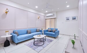 Living Room in 4 BHK Apartment at Shyamal Park, Bhayli – for Sale