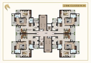 Floor Plan in 2 BHK Apartment at Dera Bassi – for Sale