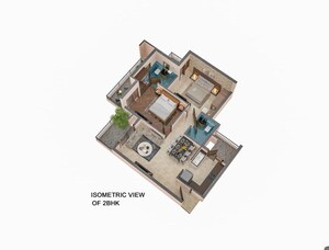 Floor Plan in 2 BHK Apartment at Dera Bassi – for Sale