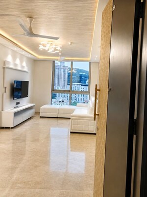 Living Room in 2 BHK Apartment at Hiranandani Atlantis, Powai – for Rent
