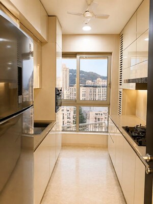 Kitchen in 2 BHK Apartment at Hiranandani Atlantis, Powai – for Rent