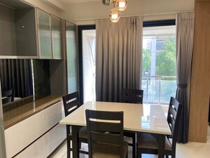 Dining area in 2 BHK Apartment at Shyamal Park, Bhayli – for Sale