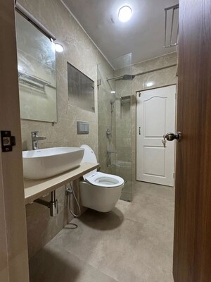 Bathroom in 3 BHK Apartment at Jalvayu Vihar Powai, Powai – for Rent