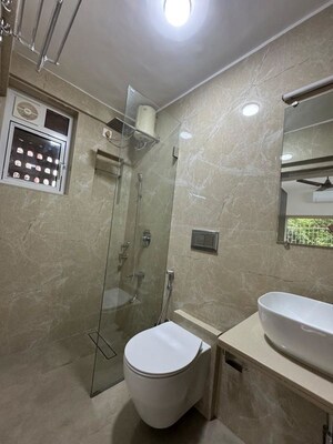 Bathroom in 3 BHK Apartment at Jalvayu Vihar Powai, Powai – for Rent