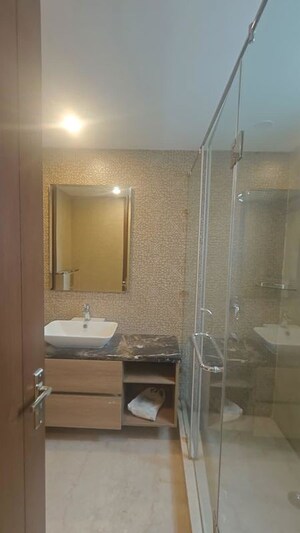 Bathroom in 3 BHK Builder Floor at Ansal Sushant Lok I, Sector 43 – for Rent