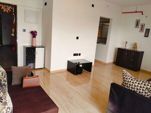 Living Room in 2 BHK Apartment at VTP Beaumonde, Kharadi – for Rent