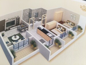 Floor Plan in 2 BHK Apartment at Badlapur West – for Sale