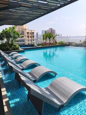 Swimming Pool in 2 BHK Apartment at LnT Realty Crescent Bay, Parel – for Rent
