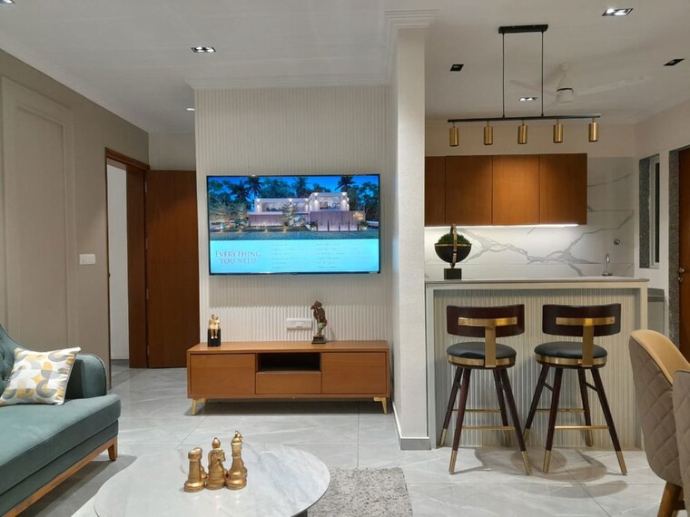 Living Room, courtyard-meridian 4 Bedroom 2111 Sq.Ft. Apartment In Sevasi Vadodara 10637617