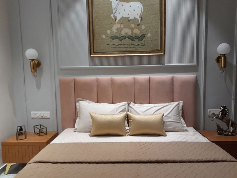 Bedroom, courtyard-meridian 4 Bedroom 2111 Sq.Ft. Apartment In Sevasi Vadodara 10637617